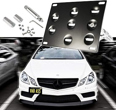 Amazon Com 1 Set Front Tow Hook License Plate Bumper Mounting Bracket Fit Mercedes Benz C E S M Gla Glk Cla Ml Sl Amg Class Black Automotive