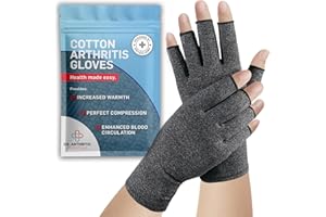 Dr. Arthritis Essentials Open-Fingertip Arthritis Gloves, Compression Gloves Ideal as Carpal Tunnel Glove