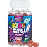 Kids Immune Support Supplement Gummies - Daily Childrens Vitamins C, Zinc &amp; Echinacea - Gummy for Kids Immune Support, Ages 4 and Up, Natural Berry Flavor, Non-GMO, Gluten-Free &amp; Vegan - 90 Gummies