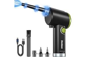 DOROBEEN Compressed Air Duster, Cordless Handheld Air Blower, Stepless Speed, 41000RPM, Portable Rechargeable Built-in Battery, Electric Air Duster for Computer Keyboard Electronics Cleaning
