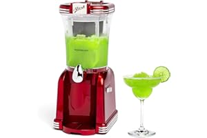 Nostalgia Classic Frozen Drink Maker 32-Ounce Slushie Machine for Home, Retro Red