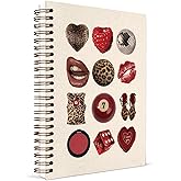 KDHTY Vintage Y2K Spiral Notebook for Women,Y2k School Supplies,Cute Preppy Aesthetic Girly Notebook for Teens Girls,Back to School Supplies for College Student Work School Study,5.5x8.3