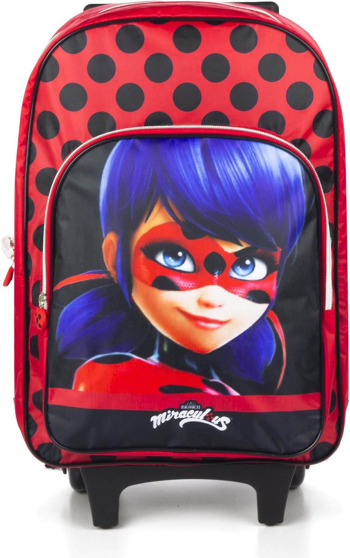 Miraculous Ladybug Rolling Backpack Large 16 Inch Trolley School Bag