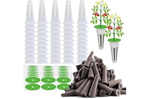 AMBGROW 150Pcs Hydroponic Pods Supplies for Aerogarden Pods, Hydroponics Garden Accessories, Grow Anything Kit, Seed Pods Kit with 50 Grow Sponges, 50 Grow Baskets, 50 Pod Labels (Round)