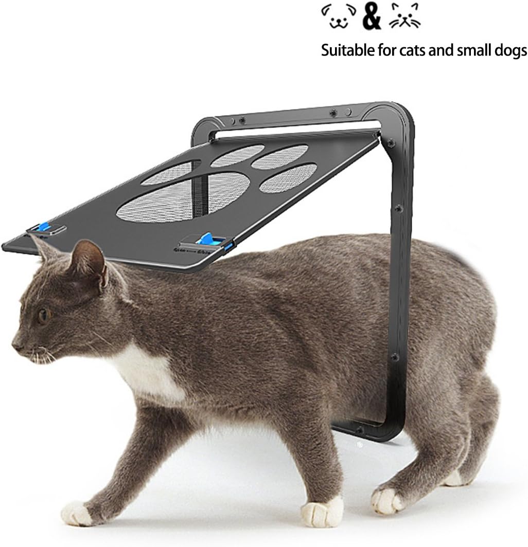 PETCUTE Cat Flap Magnetic Cat door Pet Screen Door Pet Door Dog Flap For Small Dogs&Cats, Black - Image 3