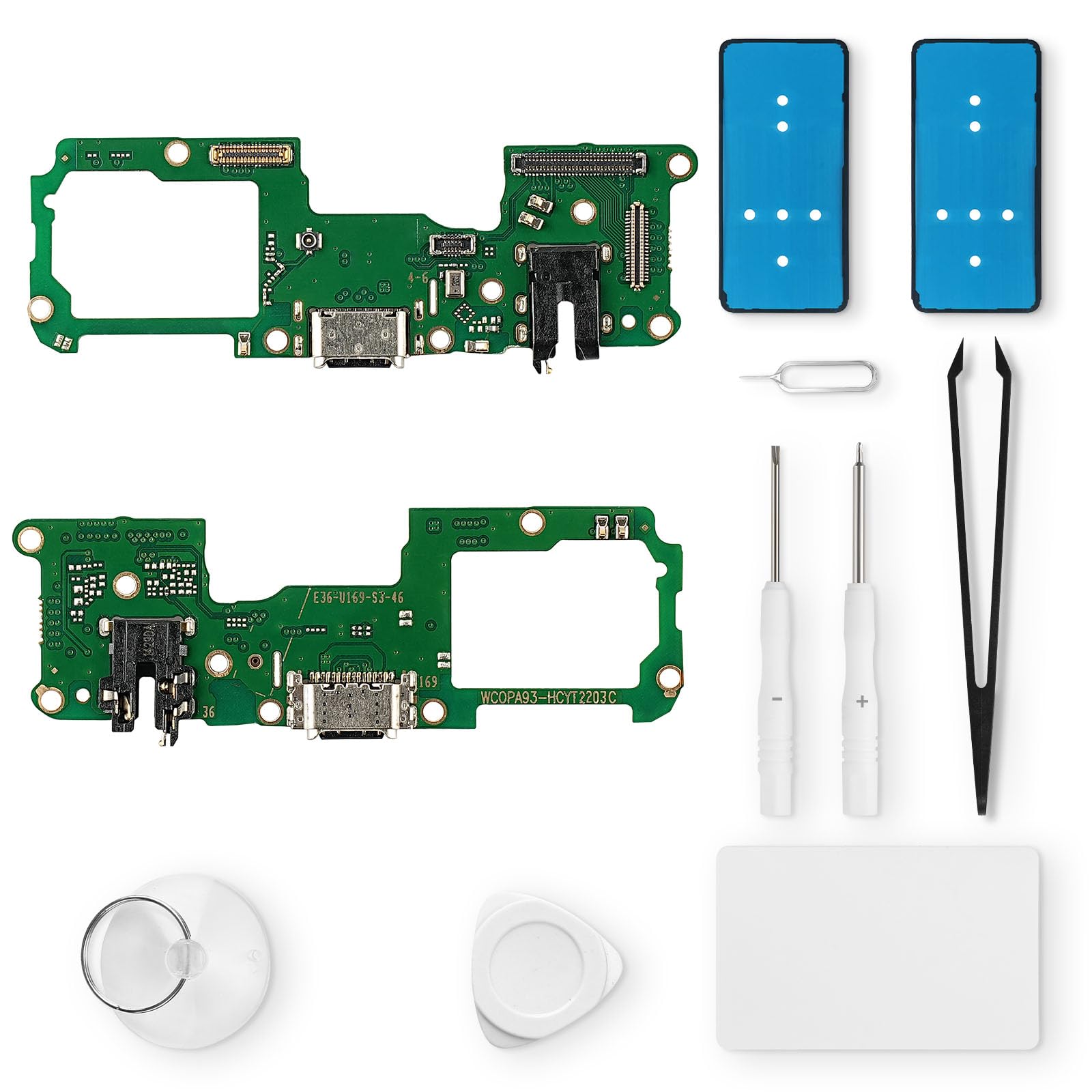 Eonpam Charging Port Replacement for Oppo A94 4G Charger Port Microphone Headphone Jack with Repair Kit