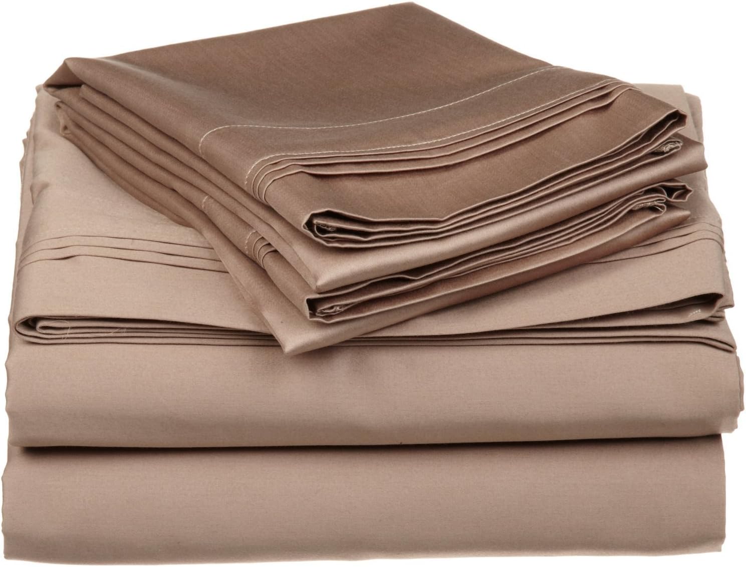 1500 Thread Count Supreme Collection 4 Piece Bed Sheet Set, Fit Upto 21 Inches Deep Pocket, Cal-King Size (Taupe Solid Color)