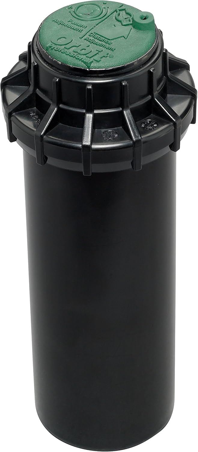 Orbit 55662 Voyager II Professional 4" Adjustable Pop-Up Gear Drive Rotor Sprinkler Spray Head, 40° To 360° Pattern, 25' - 52' Spray Distance (Ten bonus nozzles included), Black : Automatic Lawn Underground Sprinkler Systems : Garden & Outdoor