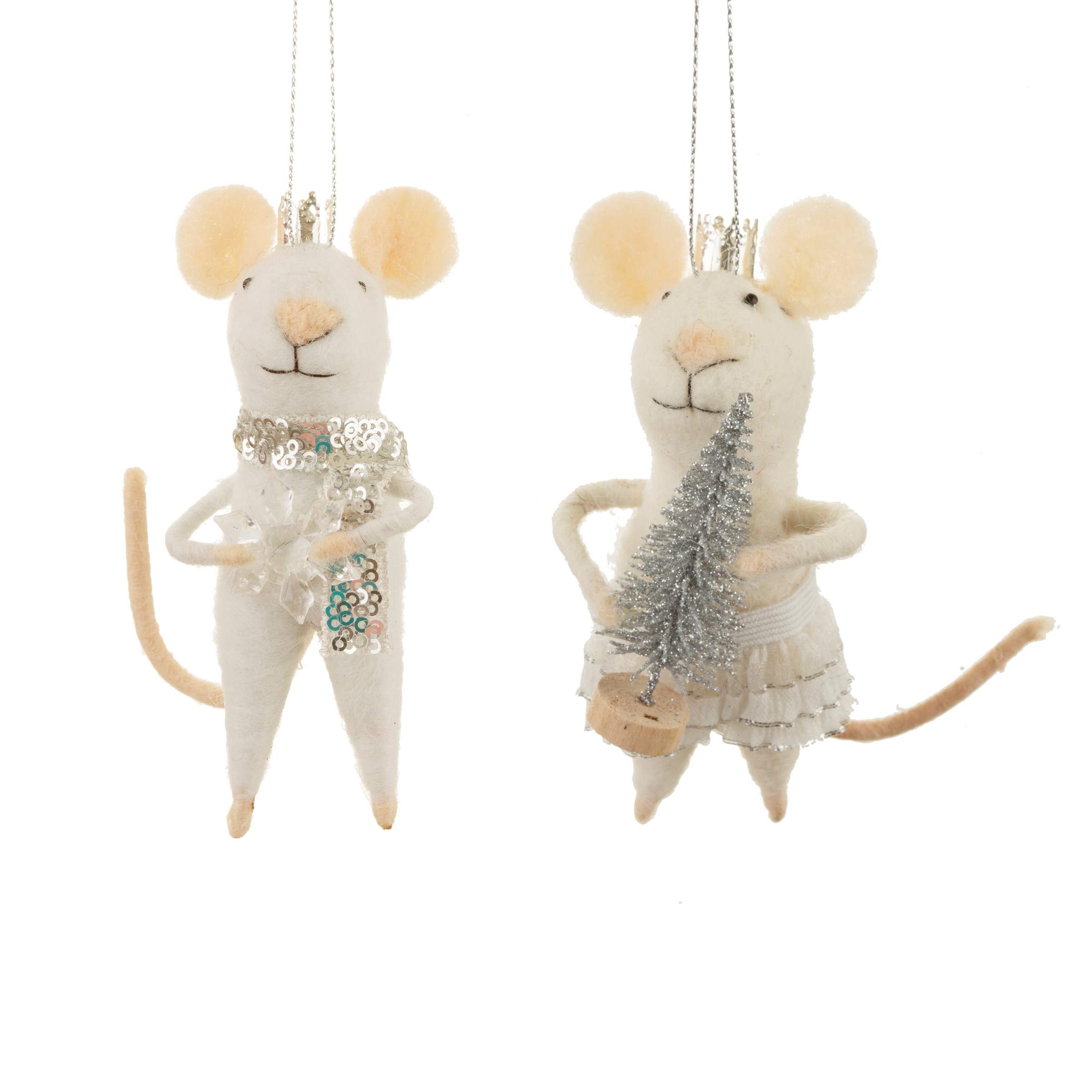 Sass & Belle | Wonderland King & Queen Mouse Hanging Decoration Set