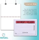 Triplast 1000 x A5 Documents Enclosed Wallets Clear Peel & Seal 225 x165 mm view 2