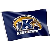 Desert Cactus Kent State University KSU Flag - 3 x 5 Feet Golden Flash Banner, Indoor/Outdoor Durable Fabric, 100% Polyester Design (Style 1)