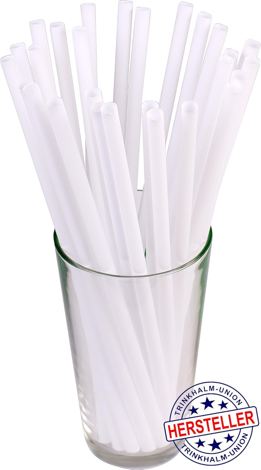 1000 jumbo Drinking Straws 255X8 mm white Amazon.co.uk Kitchen & Home