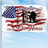 NASIAN Memorial Day Flag Always Remember Our Heroes Flags for Outside 3x5 Double Sided 4th of July Independence Day Flag Patriotic House Yard Decorations Banner
