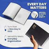 Karrma Ltd A5 2026 Page a Day Desk Diary Hard Backed Leather Planner view 2