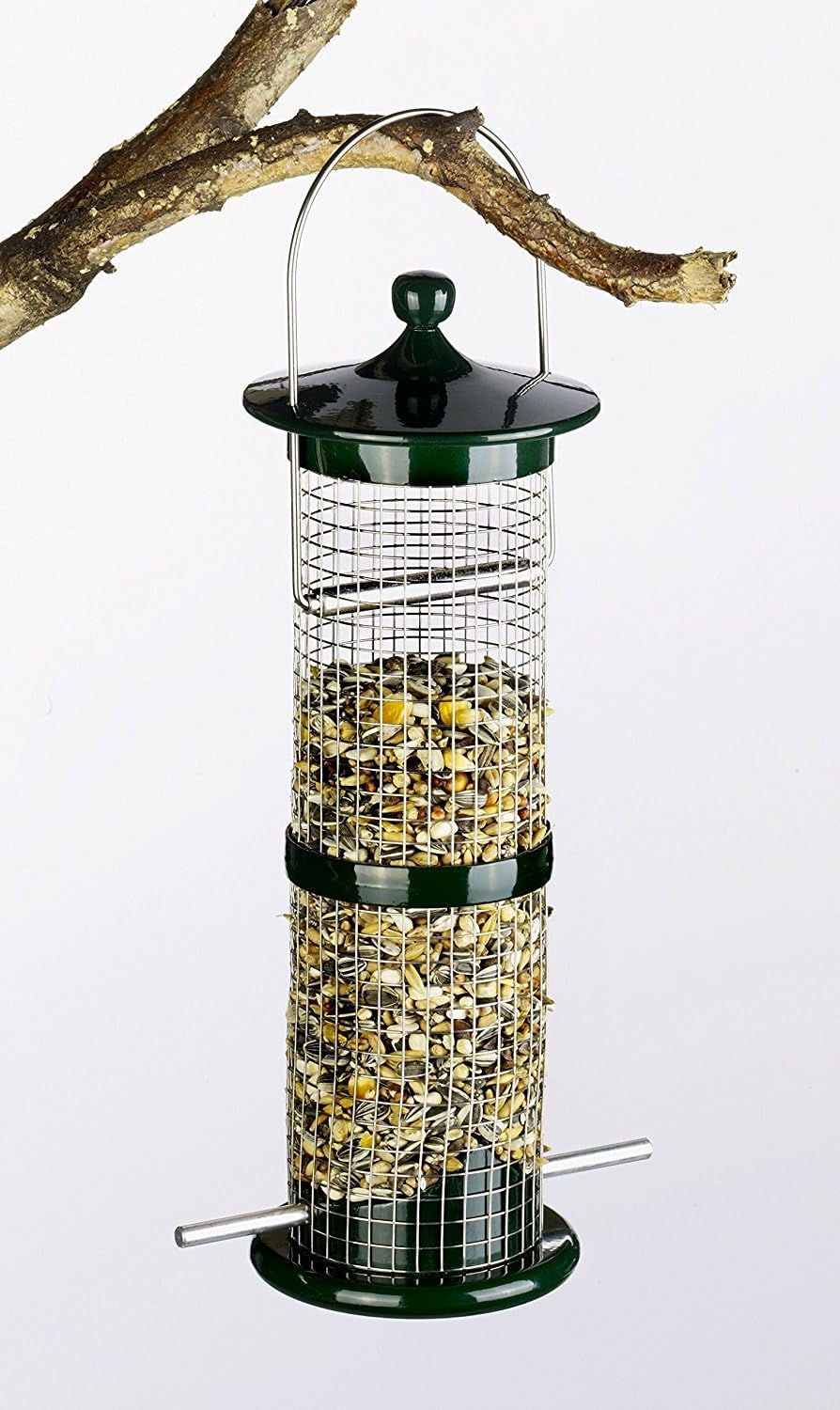 2 Stück Vogelfutterspender Aus Metalldraht - Hängende Futterstation Für Wildvögel | 14x12,5x4,5 Cm