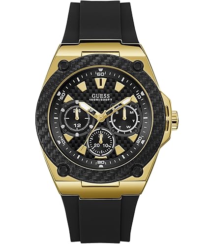 Amazon.com: GUESS Stainless Steel Black Ionic Plated Chronograph