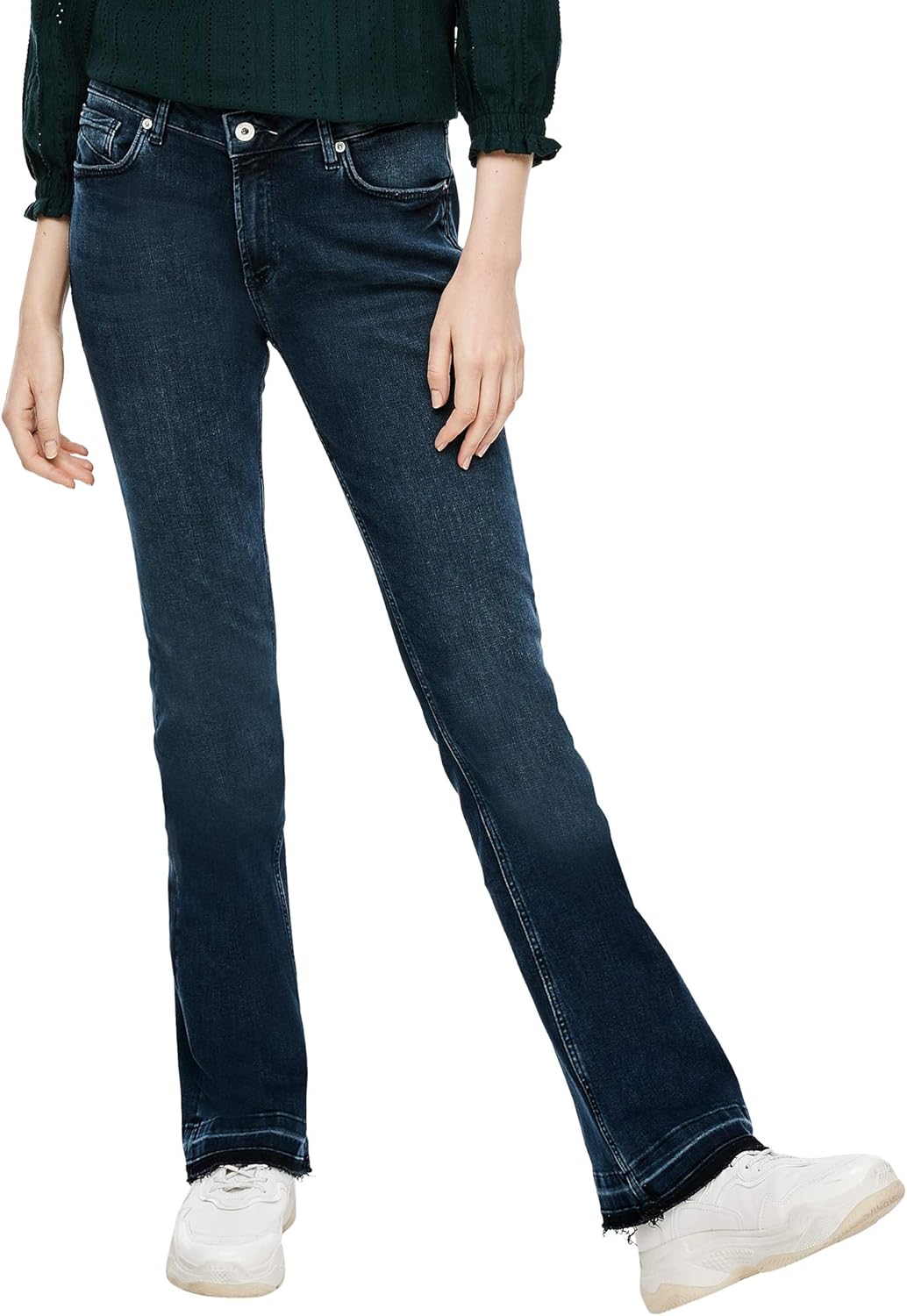 Q/S designed by s.Oliver Damen Slim Fit Bootcut LegJeans mit