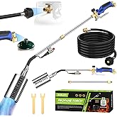 Propane Torch Weed Burner Kit with Long/Short Mode &amp;12.5FT Hose for Weeding | High Output Heavy Duty Blow Torch Flamethrower with Self Igniter and Turbo Trigger for Weeding,Roofing,Melting Ice,BBQ-35 IN