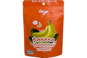 Origo Freeze-Dried Banana - 100% Real Fruit Healthy Snack, Zero Preservatives, Zero Sugar, 30g