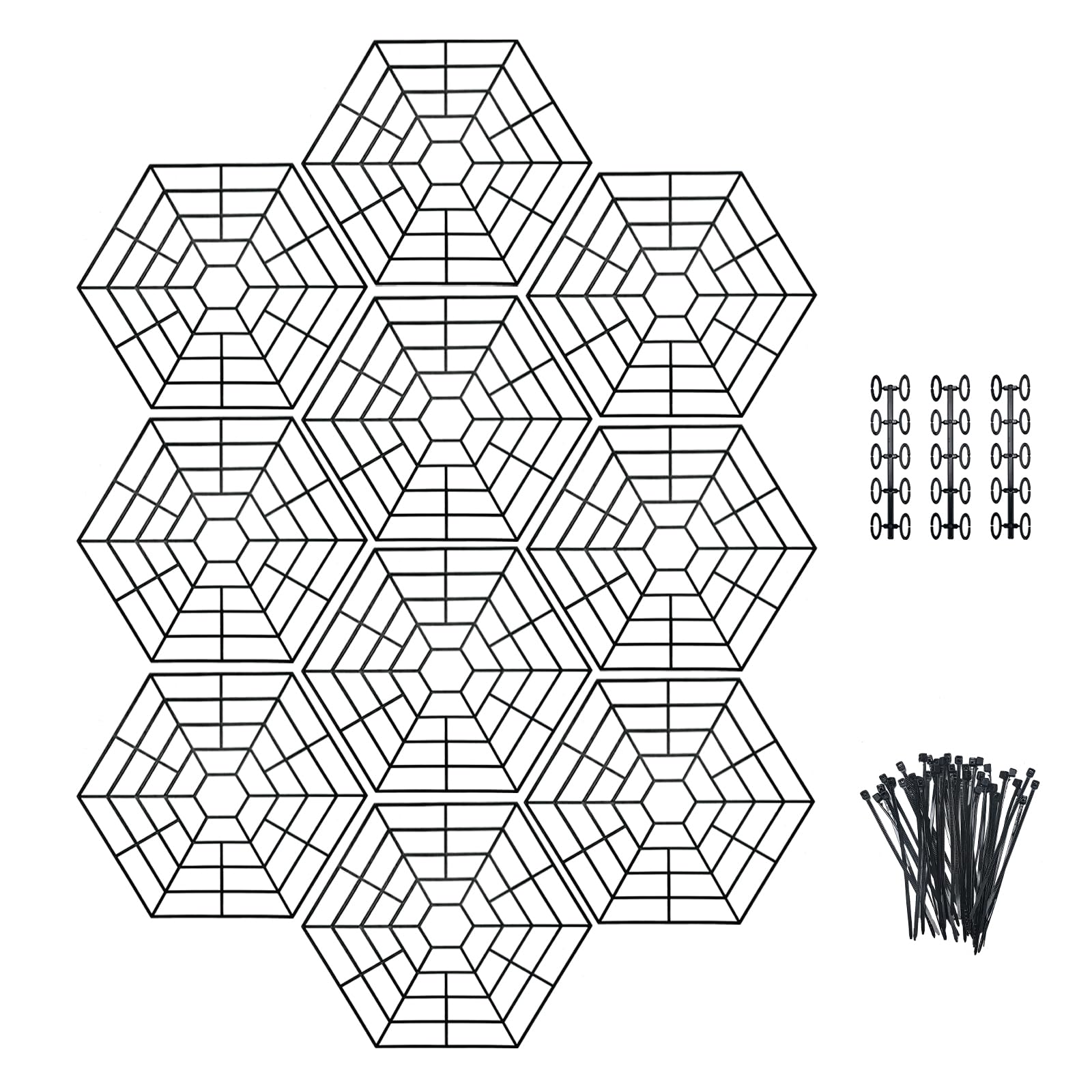 Photo 1 of Pond Netting Floating Guard, Fish Protector, Floating Net for Pond, 10 Nets with 30 Connectors & 40 Zip Ties