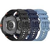 Gheper 3 Pack Bands Compatible with Samsung Galaxy Watch 8 Classic 46mm, Watch 8 40mm/44mm Wristband Soft Silicone Breathable Sport Strap Replacement for Galaxy Watch 8 Smartwatch Accessory Women Men