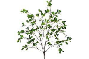 Whonline 43.3Inch Greenery Stems Faux, Branches for Vase, Fake Greenery with Olive Branches Artificial Plants Outdoor for for Garden Office Home Desk Decoration (2pcs)