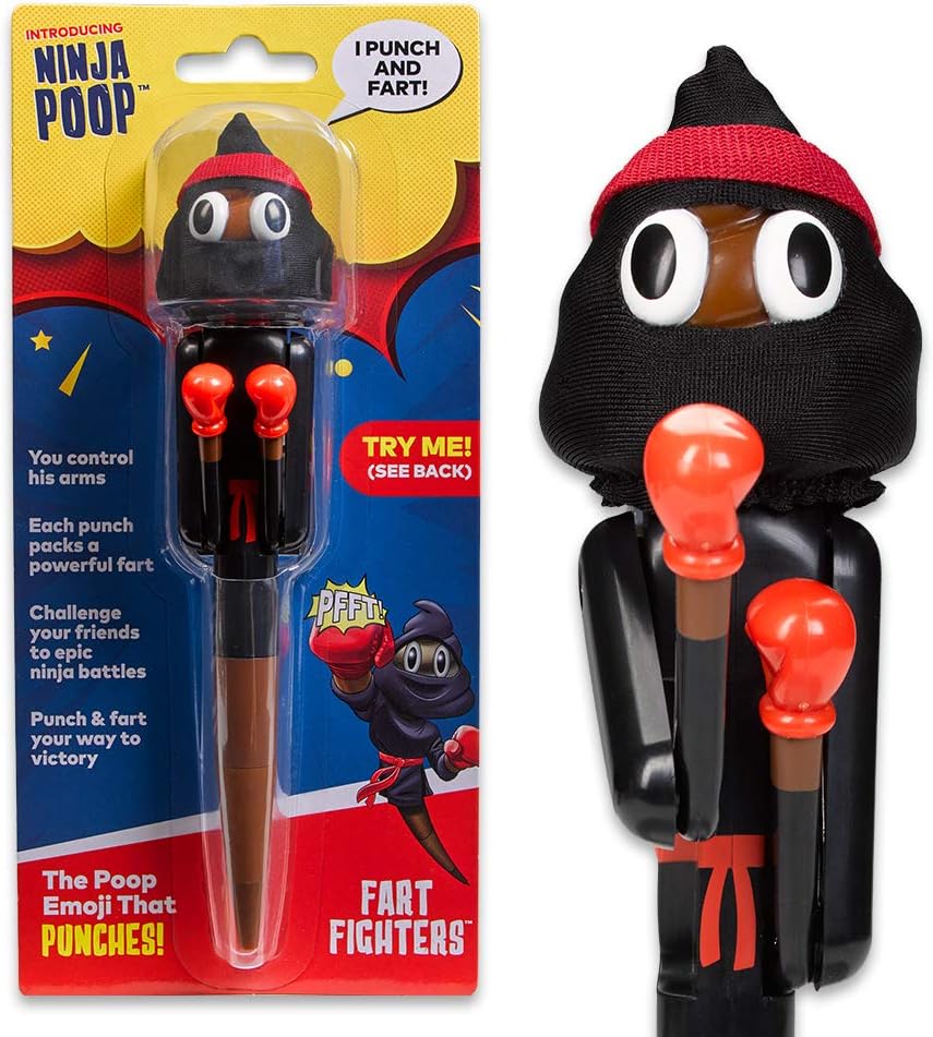 Ninja Poop Punching/Farting/Boxing Pen Poop Emoji Poop Toy Real