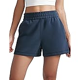 CRZ YOGA SoftAura Sweat Shorts for Women 4" - High Waisted Modal for Casual Lounge Athletic with Pockets Drawstring
