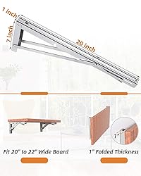 20-Inch Foldable Brackets for DIY Folding Shelves
