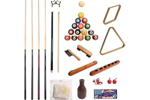 PHANTASILET Billiard Accessories Kit Complete Set Pool Sticks Billiard Balls Bridge Brushes Pool Table Part - Premium Billiard 32 Pieces Accessory Kit