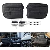 FVMOTO Motorcycle Saddlebags Saddle Bags Luggage Bags 14.5L(3.8 Gallon) | Universal Travel Knight Rider Storage Bag, Fit For Harley Softail Dyna Super Glide Sportster FXR