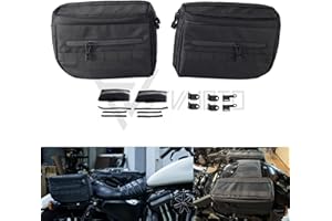 FVMOTO Universal Motorcycle Saddlebags Saddle Bags Luggage Bags Travel Knight Rider Storage Bag Fit For Harley Softail Dyna S
