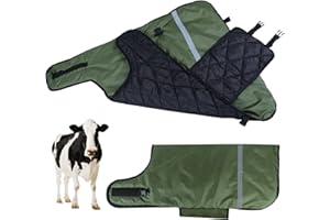 AQINGR Calf Blanket Horse Blanket Thickened Warm Calf Clothing Calf Warm Artifact Calf Cold Clothing Calf Keep Warm Clothing Horse Blanket for Cattle（Green 1 Pack）