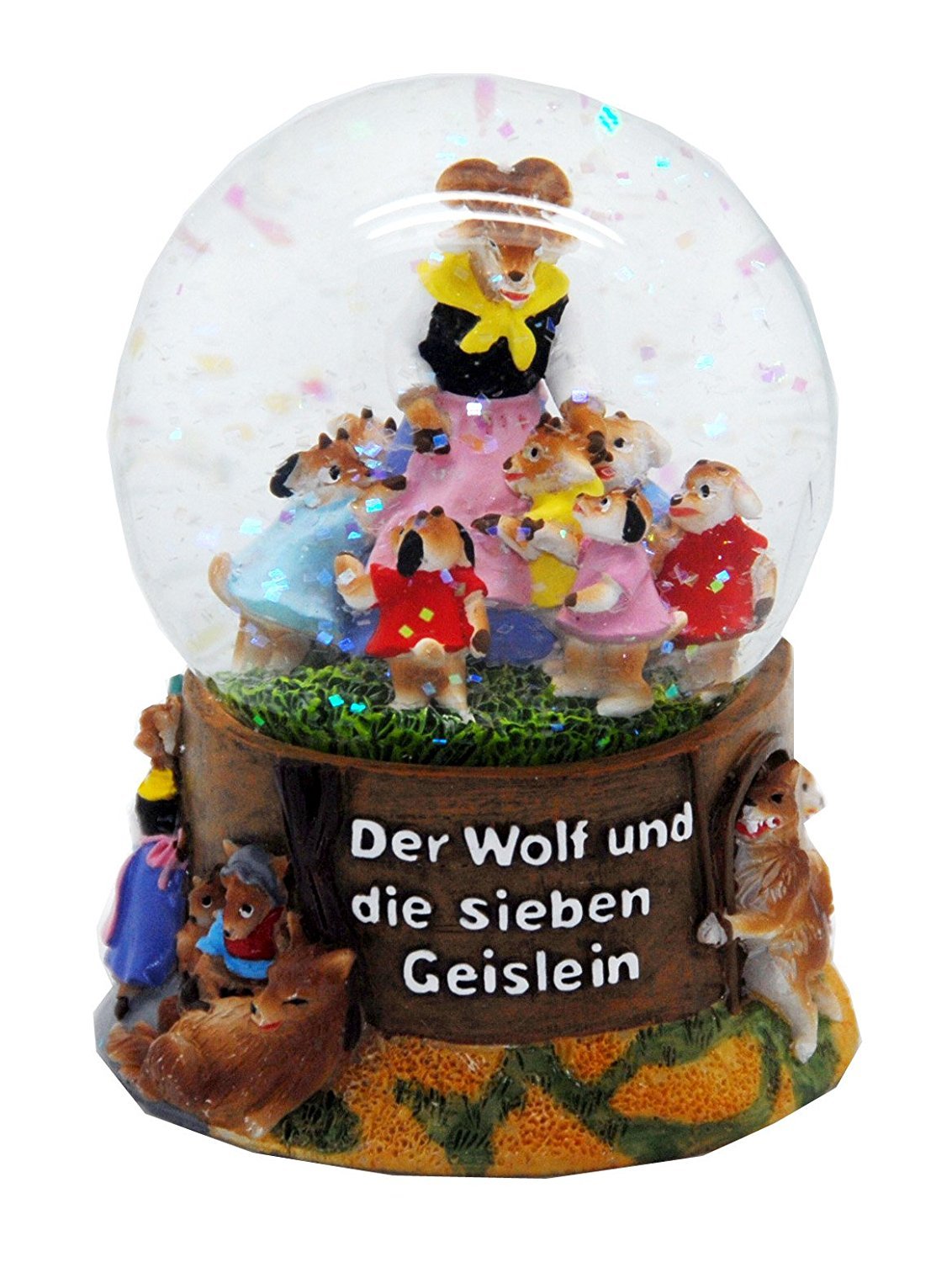 30039 Fairy Snow Globe The Wolf & Die 7 Geislein 65 mm