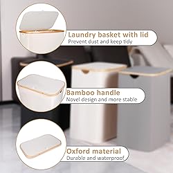 iEGrow 150L Laundry Basket with Lid, Large Laundry