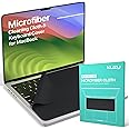 Kuzy Premium Microfiber MacBook Screen Cleaner and Keyboard Protector - Anti-Imprint Laptop Cleaning Cloth for MacBook Pro 14" and MacBook Air 13", Scratch-Free, 11.5 x 7.8 inches, 1 Pack - Black