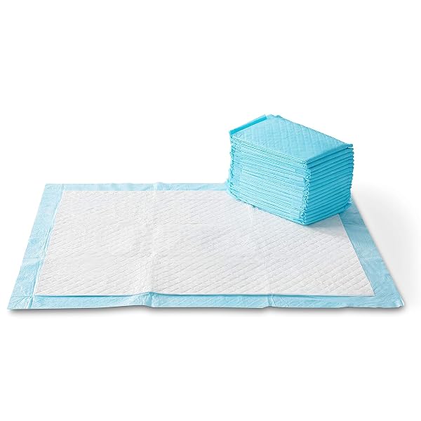 AMAZON BASICS X-LARGE ABSORBENT PUPPY PADS, LEAK-PROOF, QUICK-DRY,...