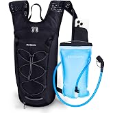 Blue Quartz Hydration Backpack with 2L Water Bladder, Hiking Water Pack with Insulated Compartment for Women Men, Lightweight Cycling Daypack with Phone Pocket, Hydration Pack for Running,Biking