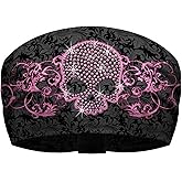That's A Wrap Women's Skull & Scroll Black/Pink Knotty Band Head Wrap. KB2926F