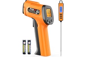 TempPro Temperature Gun, Infrared Thermometer Gun with Laser, Laser Thermometer Gun -58-1022 ℉, Meat Thermometer Digital with