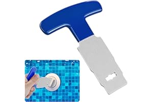 MOFUIRY Pool Plug Removal Tool with Handle Grip, Upgraded Metal Eyeball Seat Removal Tool for Above& Inground Pool Spa Return Jet Plug Nozzles Inlet Fittings, Compatible with SP1419A-SP1419E Hayward (Blue)