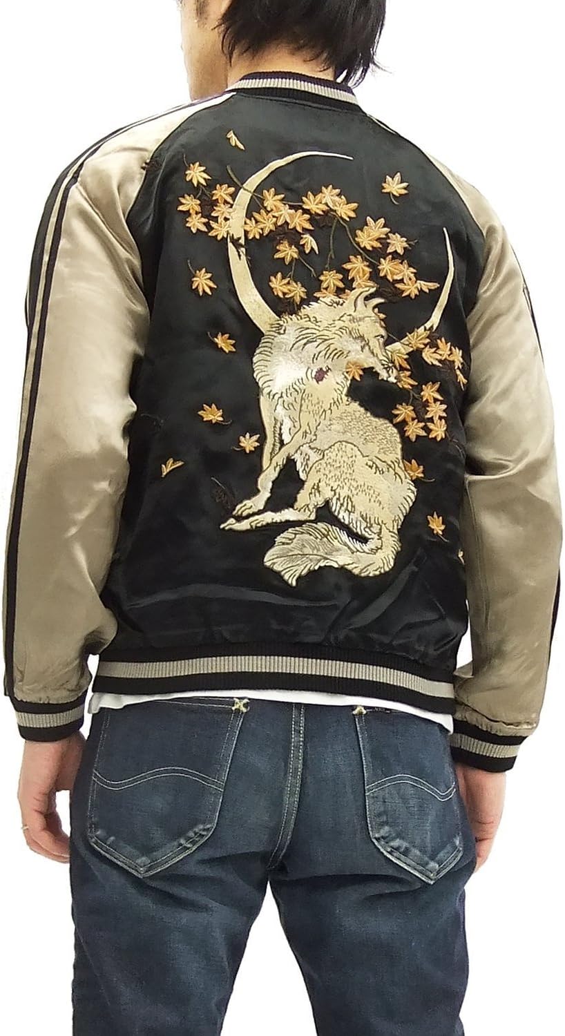 SCRIPT Japanese Souvenir Jacket SSJ-504 Fox Men's Sukajan Black