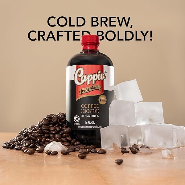CAPPIO COLD BREW CONCENTRATE – 1 PACK | SMOOTH & VERSATILE COFFEE CONCENTRATE | SMALL-BATCH ROASTED | 16 FL OZ