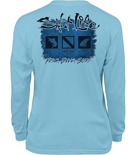 T-shirt Manches Longues Salt Life Pour Garçon - Taille M - Noir - Coton - Occasion Très Bon état