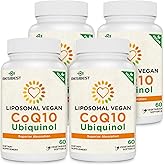 Besibest 1000mg Liposomal CoQ10 Ubiquinol, 240 Vegan Softgels, High Absorption Ubiquinol CoQ10 Supplement, Active Antioxidant Form of Coenzyme Q10 for Heart Function & Energy Production