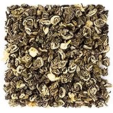 WHF Jasmine Green Tea, Superior Snow Conch Loose Tea, Hand-Rolled Leaf Conch Shape, Naturally Scented Elegant Jasmine Floral Fragrance, Low Caffeine, 4 Ounce