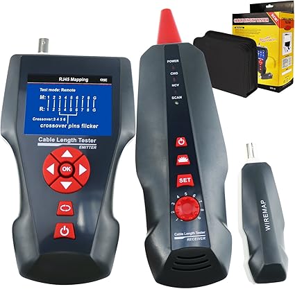 Amazon Com Multifunctional Network Cable Tester Tracker Stp Utp 5e 6e Network Telephone Coaxial Cable Common Metal Wire For Rj45 Rj11 Bnc Ping Poe Computers Accessories
