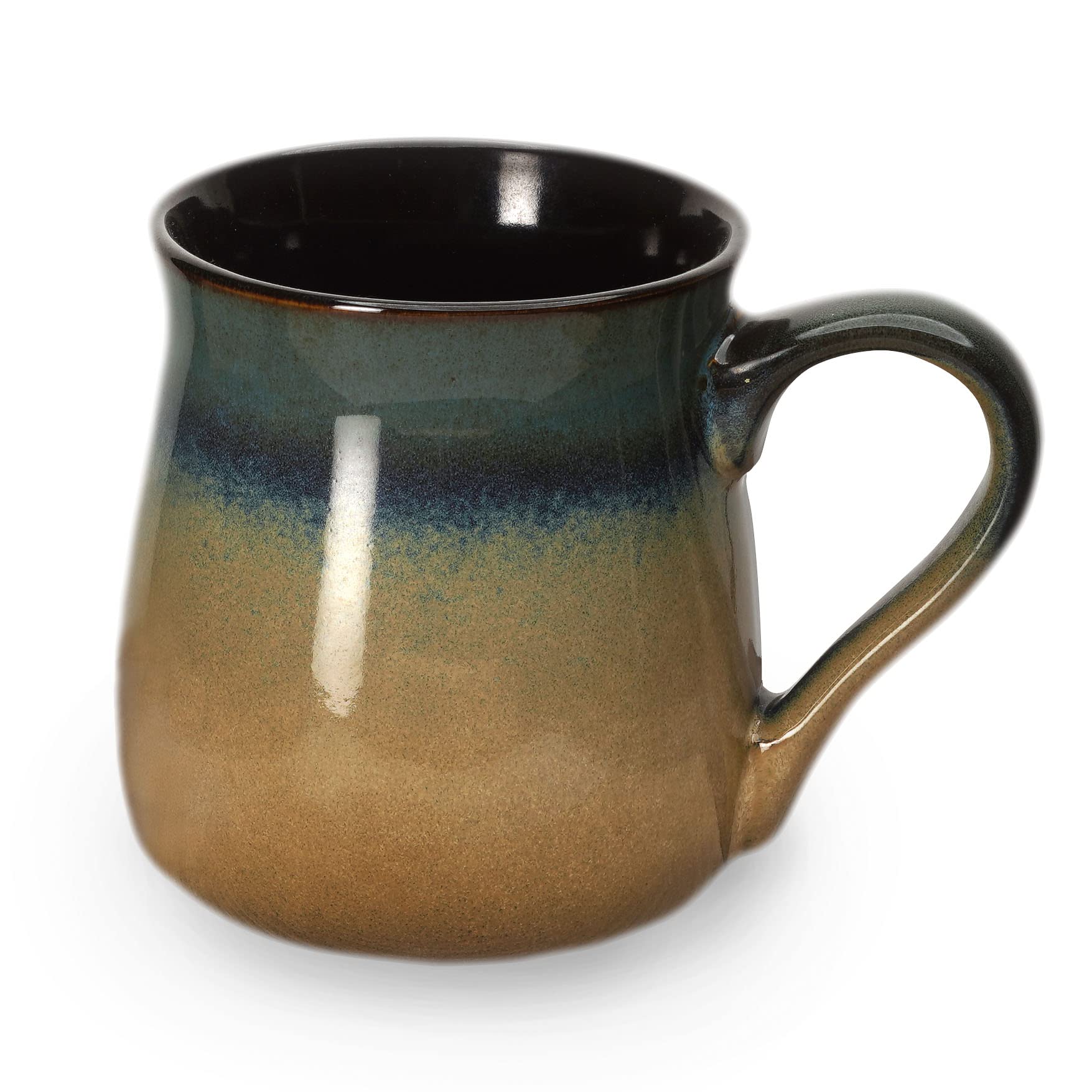 Large Pottery Coffee Mug 24 Oz Oversized Ceramic Cup With Big Handle 1 Pcs  blue | eBay