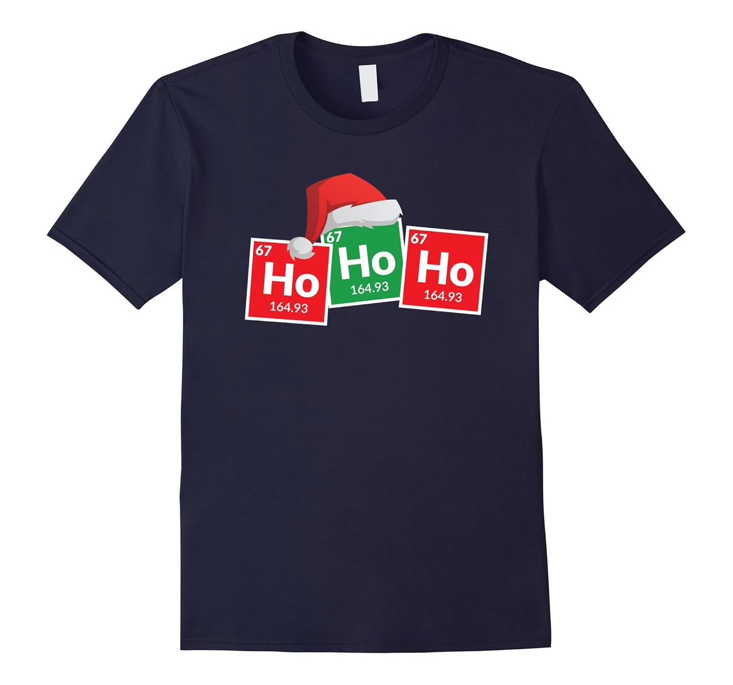 Ho Ho Ho Santa Periodic Table Funny Chemistry T-Shirt-ANZ