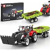Mould King 24093 Farm Wheel Loader Building Sets, 504+ Pieces Mini World City Series Construction Sets, Farm Toys for Boy Age 8+